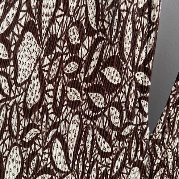 Mango Halter-Neck Midi Dress, brown/cream, S S (4) - Picture 12 of 13